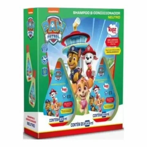 Kit Shampoo + Condicionador Patrulha Canina Topz Neutro 200ml
