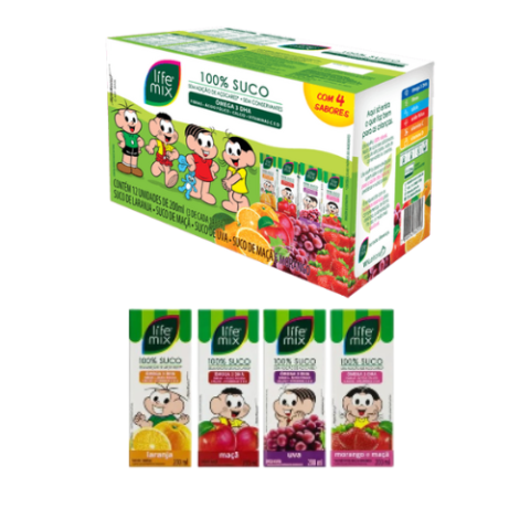 Pack 12 Unidades Suco Life Mix Misto 200ml Cada
