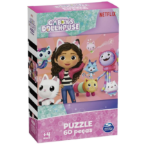 Quebra Cabeça Gabby’s Dollhouse 60 Peças
