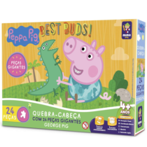Quebra Cabeça Gigante George Pig 24 Peças