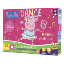 Quebra Cabeça Gigante Peppa Bailarina 24 Peças