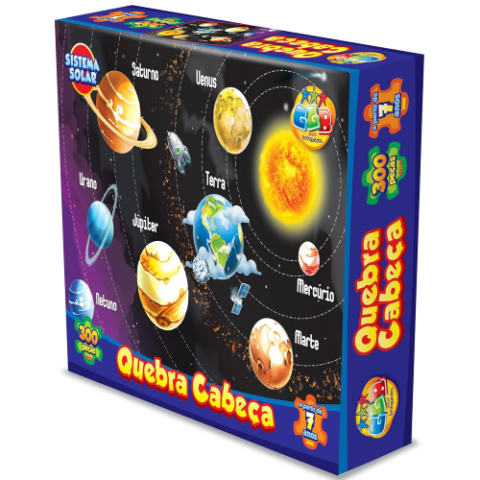 Quebra Cabeça Sistema Solar GGB Plast 300 Peças