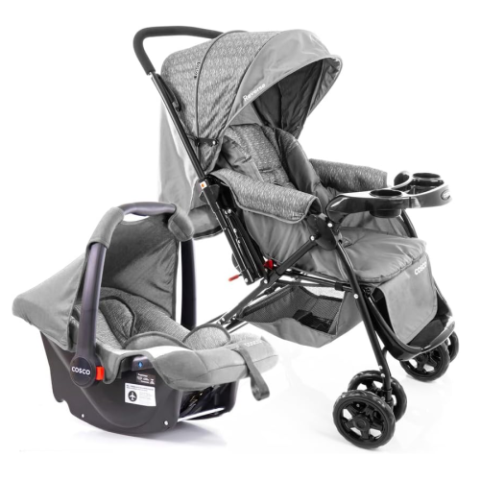 Travel System Reverse Cinza Rajado Cosco