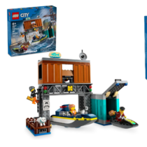 Lego City Lancha Da Policia E Esconderijo Dos Bandidos 311 Peças