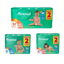 3 Pacotes Fralda Personal Baby Protect&Sec M/G/XG