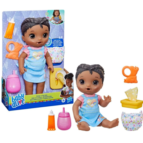 Baby Alive Bebê Cabelos Preto Fraldinha Divertida Hasbro