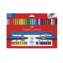 Canetinha Ponta Vai e Vem Faber-Castell 24 Cores