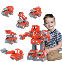 Carrinho Robô 5 Em 1 Monta Desmonta 125 Peças Brastoy