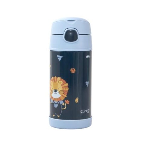 Clingo Garrafa Térmica Infantil Dupla Camada Vácuo Luke Azul