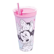 Copo 2 Em 1 com Canudo Minnie 540ml Plasutil