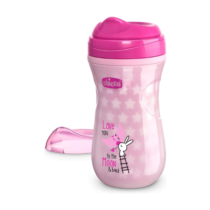 Copo Chicco Brilha no Escuro 14M+ Rosa