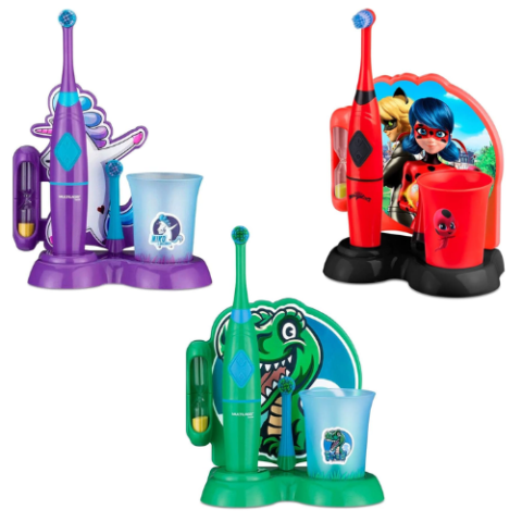 Escova Elétrica Rotacional Funny Brush Multilaser Niko, Fred ou Lady Bug