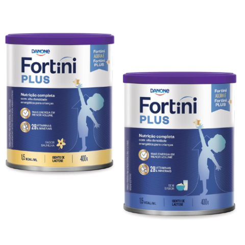 Fortini Plus Danone Sem Sabor ou Baunilha 400g