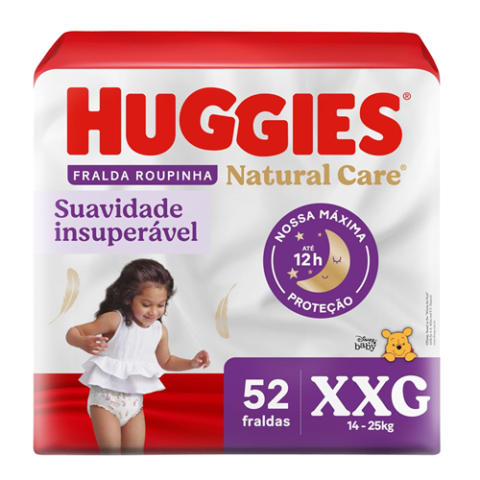 Huggies Fralda Premium Roupinha Natural Care XXG 52 Unidades