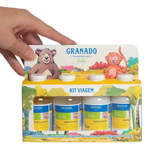 Kit 4 Produtos Bebê Granado Miniaturas Tradicional 60ml