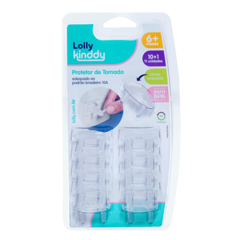 Kit Lolly Protetor De Tomada Transparente