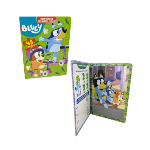 Livro de Atividades com Quebra-Cabeça Bluey