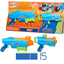 Pack 2 Lançadores Nerf Elite Junior Ultimate Starter Set + 15 Dados Hasbro