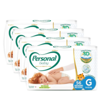 Pack 4 Pacotes Fraldas Personal Premium Protection G 56 Unidades cada