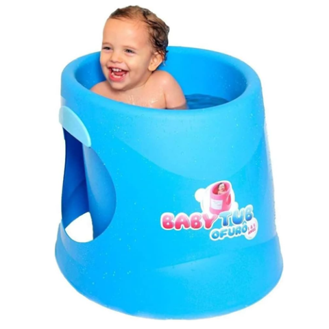 Piscina Banheira Baby Tub Ofurô Azul Serve para Crianças de 1 A 6 Anos