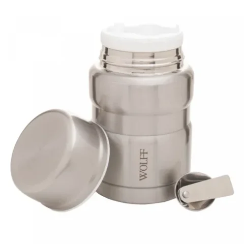 Pote Térmico com Colher Dupla Parede de Aço Inox Wolff
