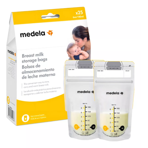 Saco De Armazenagem Leite Materno 180ml 25 Unidades Medela