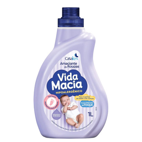 Casa Km Amaciante Vida Macia Glicerina & Amêndoas 1L