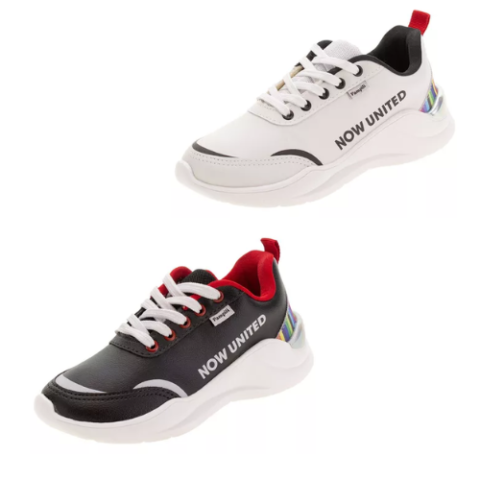 Tênis Pampili Infantil Now United Branco ou Preto