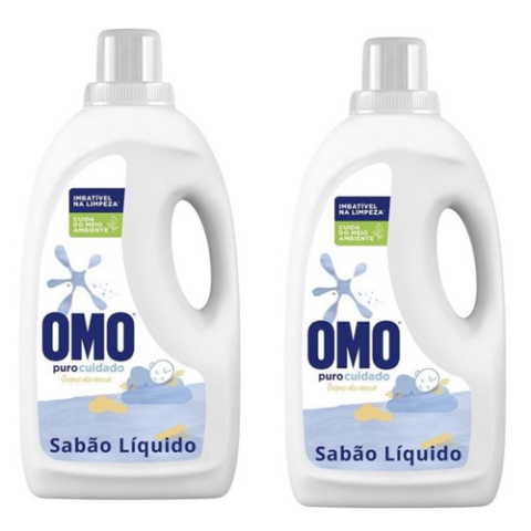 2 Unidades OMO Sabão Líquido Omo Puro Cuidado 5L