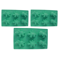3 Unidades Forma De Silicone Para Bolinho Dinossauro Oikos​