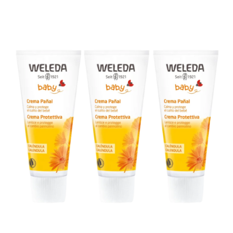 3 Unidades Weleda Baby Calêndula Creme para Assaduras 30ml