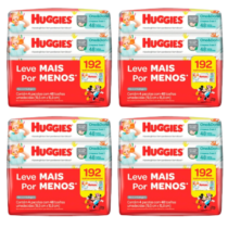 4 Pacotes Lenço Umedecido Huggies One & Done Disney Baby 48 Unidades