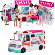 Barbie Profissões Ambulância e Clínica Médica com Luz e Som Mattel