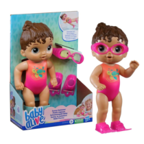 Boneca Baby Alive Sunny Swimmer Cabelos Castanhos