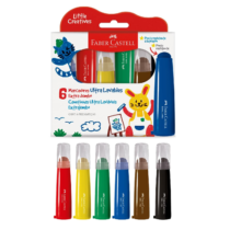 Canetinhas Ultra Laváveis Extra Jumbo 6 Cores Faber Castell