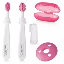 Kit Higiene Oral Bebê 3 Estágios Rosa Menina Multikids