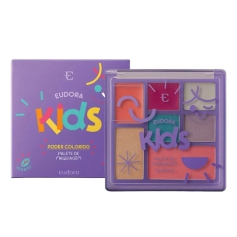 Eudora Kids Poder Colorido Palete de Maquiagem