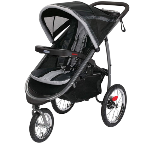 Graco Carrinho de Bebê Passeio FastAction Click Connect com 3 rodas Esportivo Preto