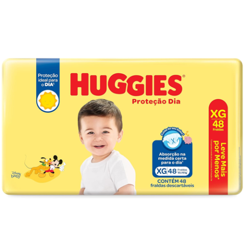 Huggies Fralda Proteção Dia Tam. XG 48 Unidades