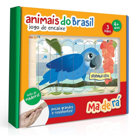 Jogo de Encaixe Animais do Brasil Toyster