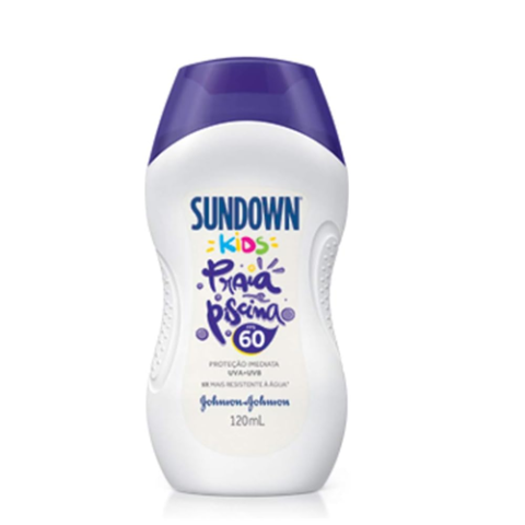 Johnson’s Sundown Kids Protetor Solar Infantil Corpo E Rosto Praia E Piscina Fps 60 120ml