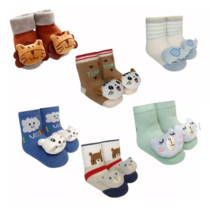 Kit 6 Pares Meia 3D Bebê Inverno