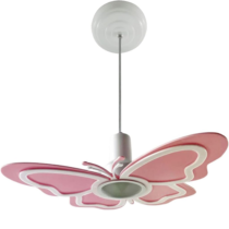 Luminária Pendente Infantil Borboleta Rosa Quarto