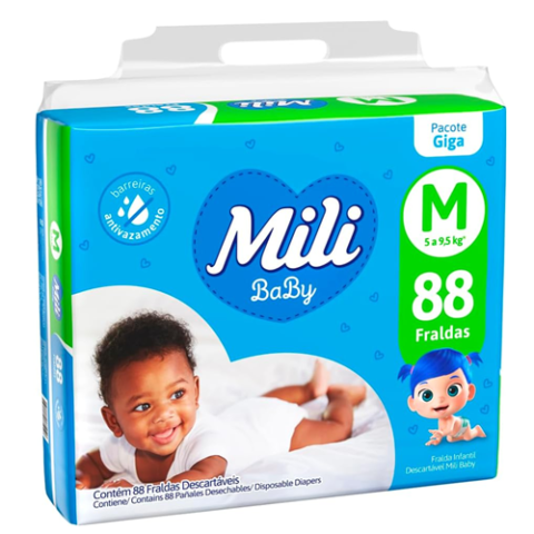 Mili Fralda Ultra Seca Mega M 80 Unidades