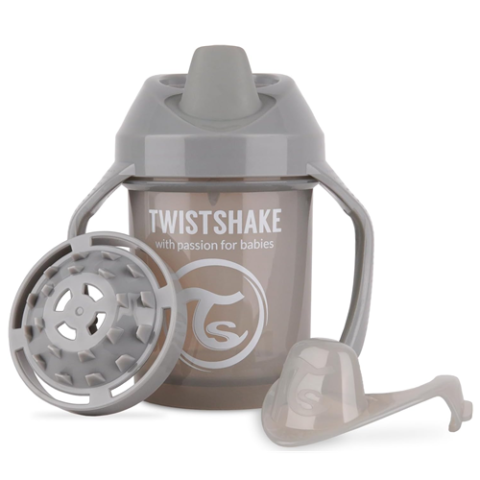 Mini Copo Treinamento 230ml Twistshake Cinza