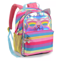 Mochila Infantil Gatinha Óculos 41cm Com Bolso Denlex