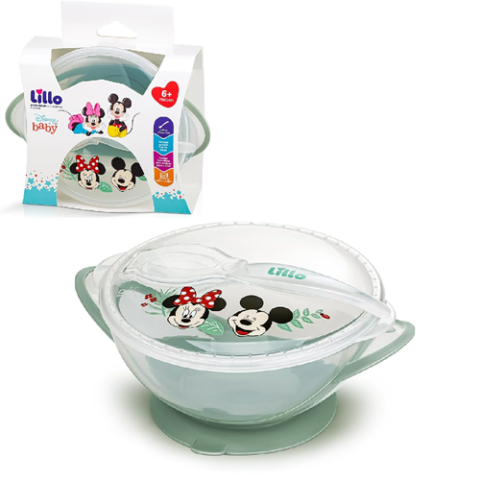 Prato Bowl com Ventosa e Colher Disney