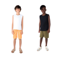 Regata Hering Kids Básica Preto ou Branca Tam. 4 a 12 anos