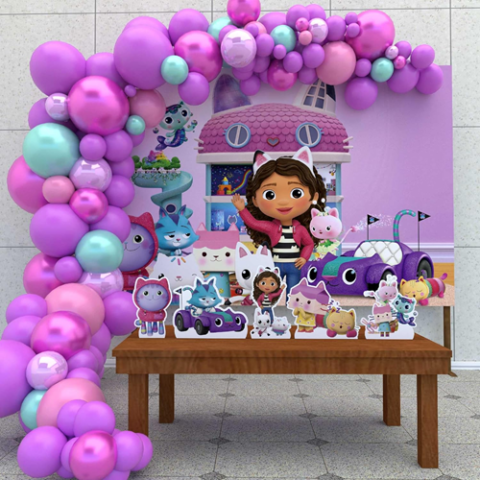 Kit Decoração Festa de Aniversário Infantil A Casa Mágica da Gabi