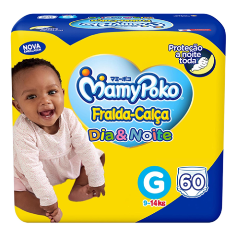 MamyPoko Fralda-Calça Dia&Noite G 60 Unidades